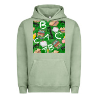 Pigment Oil Green english class seamless pattern Urban Hoodie - BundleAndBundleShop
