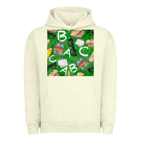 Pigment Pistachio english class seamless pattern Urban Hoodie - BundleAndBundleShop