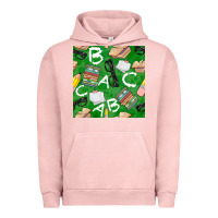 Pigment Salmon english class seamless pattern Urban Hoodie - BundleAndBundleShop