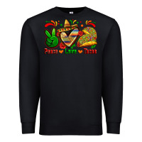 Black peace love tacos Premium Sweatshirt - Zillion Design Studio