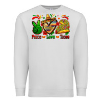 Dove Grey peace love tacos Premium Sweatshirt - Zillion Design Studio