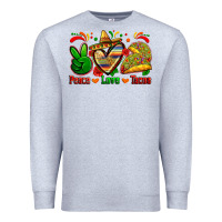 Heather Grey peace love tacos Premium Sweatshirt - Zillion Design Studio