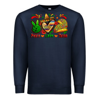 Navy peace love tacos Premium Sweatshirt - Zillion Design Studio