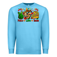 Ocean Blue peace love tacos Premium Sweatshirt - Zillion Design Studio