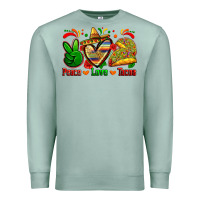 Seafoam peace love tacos Premium Sweatshirt - Zillion Design Studio