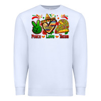 White peace love tacos Premium Sweatshirt - Zillion Design Studio