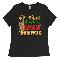 Black have a rockin christmas Ladies Tee - BarkalooDesign