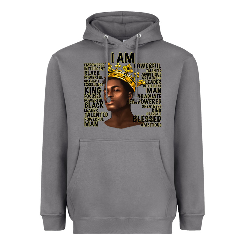 Afro Man Black King I Am Heavyweight Hoodie by texasbilliewilder | Teevron