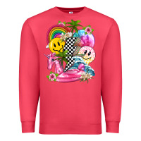 Cardinal summer smile face and beach vibes with rainbow tbw Premium Sweatshirt - texasbilliewilder