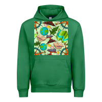 Emerald geography class seamless pattern Urban Hoodie - BundleAndBundleShop