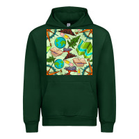 Foreset Green geography class seamless pattern Urban Hoodie - BundleAndBundleShop