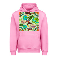 Fuchsia Pink geography class seamless pattern Urban Hoodie - BundleAndBundleShop