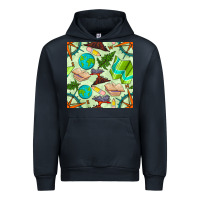 Navy geography class seamless pattern Urban Hoodie - BundleAndBundleShop
