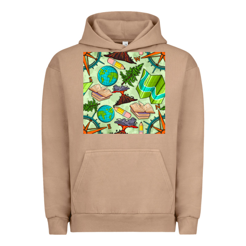Geography Class Seamless Pattern Urban Hoodie by BundleAndBundleShop | Teevron