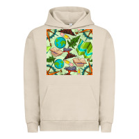 Pigment French Oak geography class seamless pattern Urban Hoodie - BundleAndBundleShop