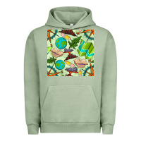 Pigment Oil Green geography class seamless pattern Urban Hoodie - BundleAndBundleShop
