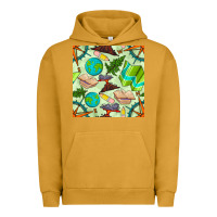 Pigment Peanut Butter geography class seamless pattern Urban Hoodie - BundleAndBundleShop