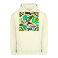 Pigment Pistachio geography class seamless pattern Urban Hoodie - BundleAndBundleShop