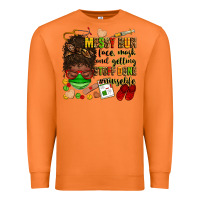 Carrot messy bun face mask & getting stuff done  #nurselife Premium Sweatshirt - Zillion Design Studio