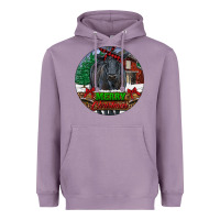 Lavender Black Angus Cattle Merry Christmas Heavyweight Hoodie - RanaPortraitStore