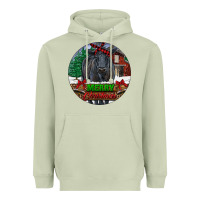 Matcha Black Angus Cattle Merry Christmas Heavyweight Hoodie - RanaPortraitStore