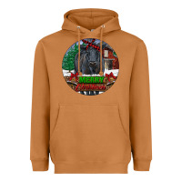 Meerkat Black Angus Cattle Merry Christmas Heavyweight Hoodie - RanaPortraitStore