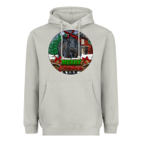 Moon Dust Black Angus Cattle Merry Christmas Heavyweight Hoodie - RanaPortraitStore