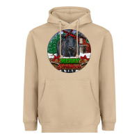 Mushroom Black Angus Cattle Merry Christmas Heavyweight Hoodie - RanaPortraitStore