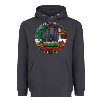 Smoke Black Angus Cattle Merry Christmas Heavyweight Hoodie - RanaPortraitStore