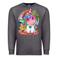 Charcoal Heather summer unicorn tbw Premium Sweatshirt - texasbilliewilder