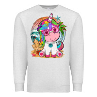 Oatmeal Heather summer unicorn tbw Premium Sweatshirt - texasbilliewilder
