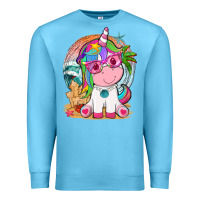Ocean Blue summer unicorn tbw Premium Sweatshirt - texasbilliewilder