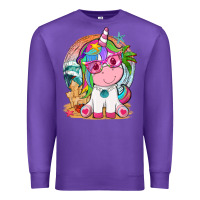 Purple summer unicorn tbw Premium Sweatshirt - texasbilliewilder