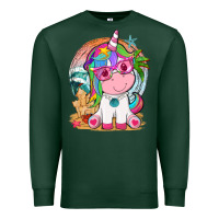 Sports Green summer unicorn tbw Premium Sweatshirt - texasbilliewilder