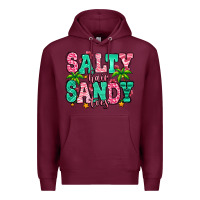 Burgundy salty hair sandy toes Premium Hoodie - Jasminsmagicworld