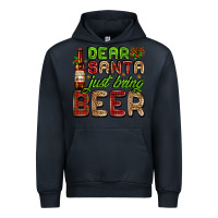 Navy dear santa just bring a beer with a beer bottle Urban Hoodie - AdoDesignShop