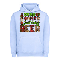 Pigment Grape Ice dear santa just bring a beer with a beer bottle Urban Hoodie - AdoDesignShop