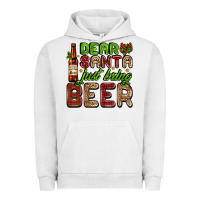 Pigment Lunar Rock dear santa just bring a beer with a beer bottle Urban Hoodie - AdoDesignShop