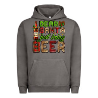 Pigment Tornado dear santa just bring a beer with a beer bottle Urban Hoodie - AdoDesignShop
