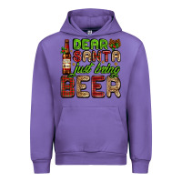 Tulip dear santa just bring a beer with a beer bottle Urban Hoodie - AdoDesignShop