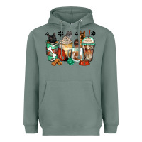 Sage german shepherd black and grey cat coffee cups Heavyweight Hoodie - Zillion Design Studio