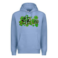 Colony Blue cowhide and leopard shamrocks Premium Hoodie - AdoDesignShop