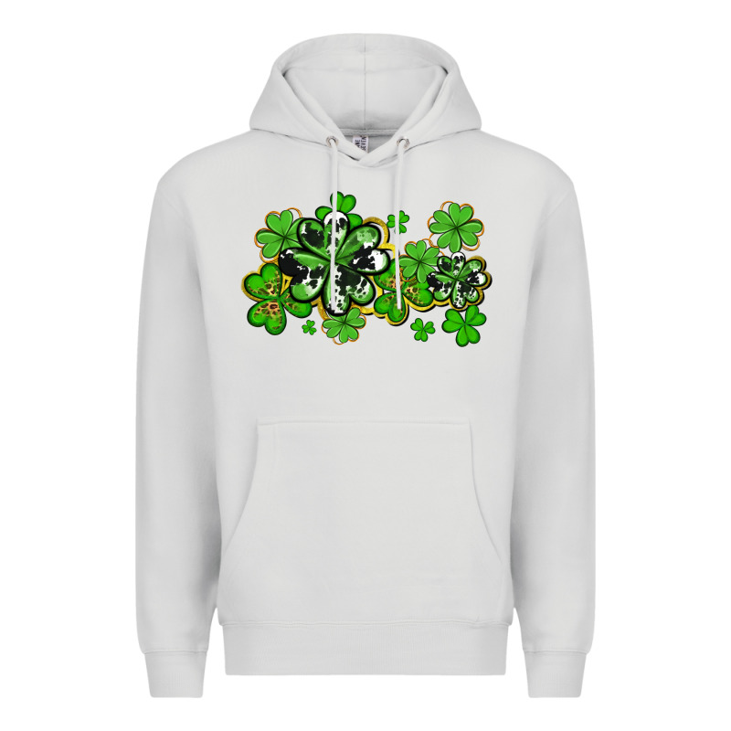 Cowhide And Leopard Shamrocks Premium Hoodie by AdoDesignShop | Teevron