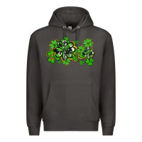 Smoke cowhide and leopard shamrocks Premium Hoodie - AdoDesignShop