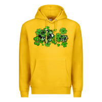 Lemon cowhide and leopard shamrocks Premium Hoodie - AdoDesignShop