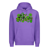 Purple cowhide and leopard shamrocks Premium Hoodie - AdoDesignShop