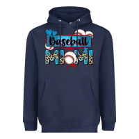 Navy baseball mimi with leopard Heavyweight Hoodie - Zillion Design Studio