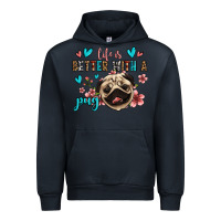 Navy life is better with a pug Urban Hoodie - Jasminsmagicworld