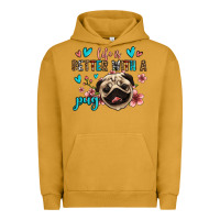 Pigment Peanut Butter life is better with a pug Urban Hoodie - Jasminsmagicworld