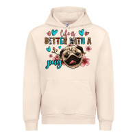 Sandshell life is better with a pug Urban Hoodie - Jasminsmagicworld